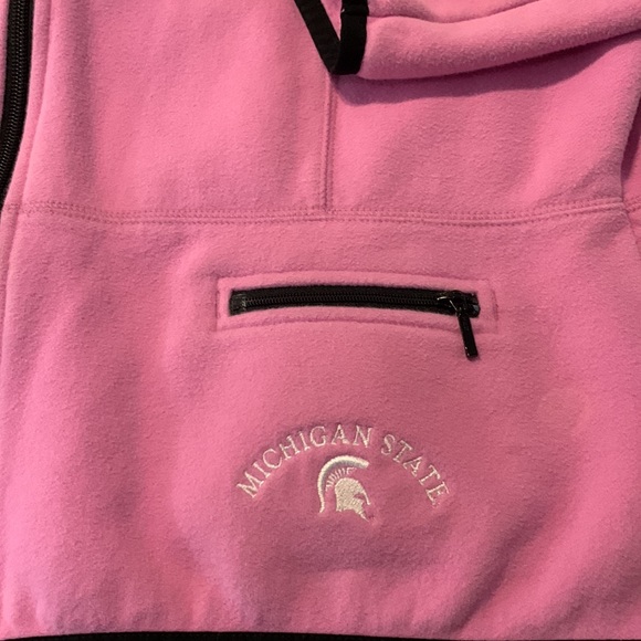 Michigan State AS NEW PALE PINK JACKET L - Picture 2 of 5